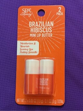 Brazilian Hibiscus Mini Lip Butter 2-Pack - Orange